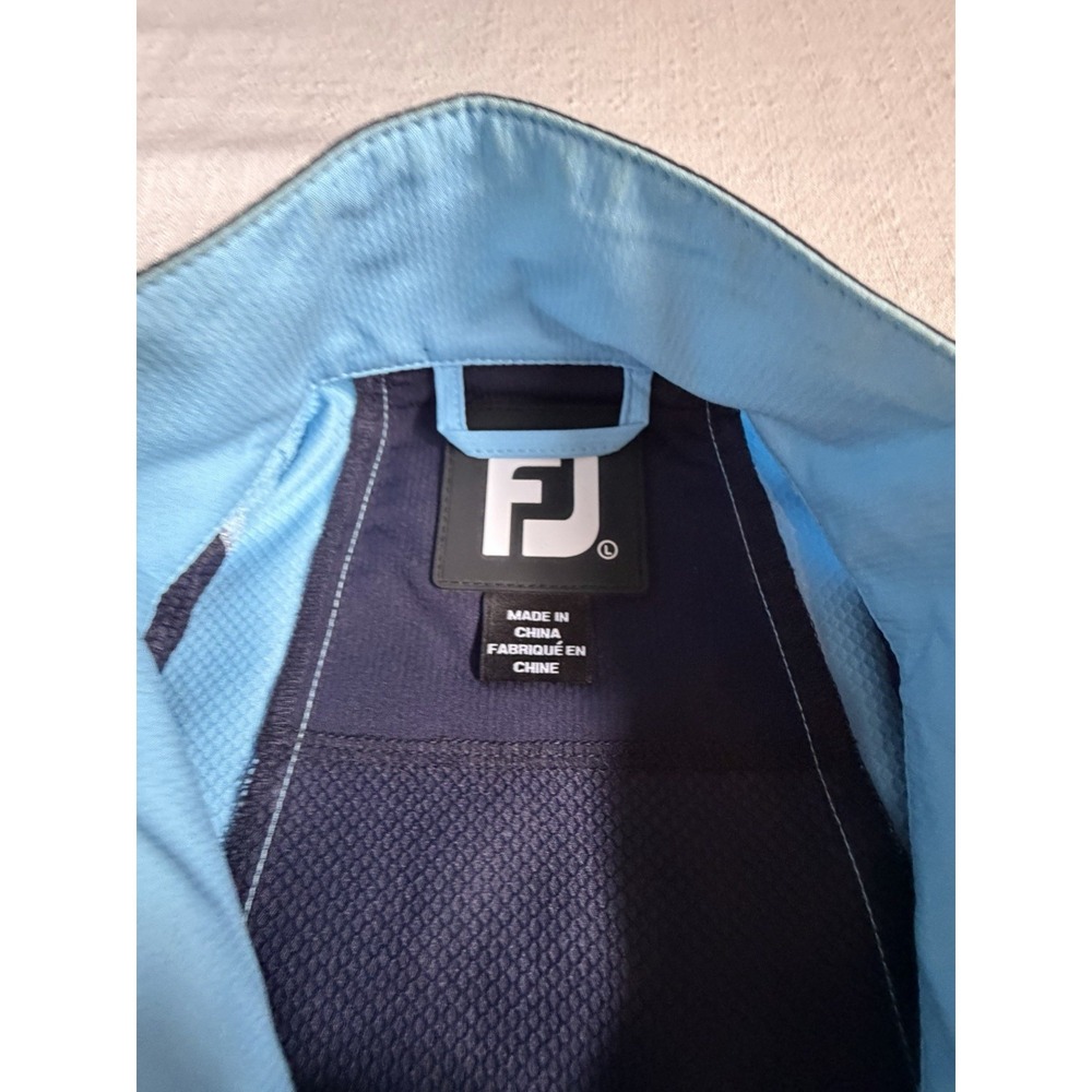 FootJoy FJ 1/2 Zip Pullover Jacket Blue Athletic Golf Windbreaker Large - Picture 5 of 11